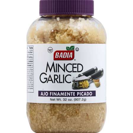 BADIA Garlic Minced In Water 32 oz., PK6 00033844903459